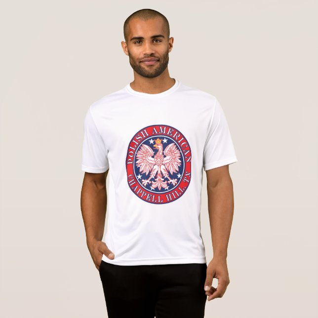 Camiseta Chappell Hill Texas Polska Eagle Polonês (Frente Completa)