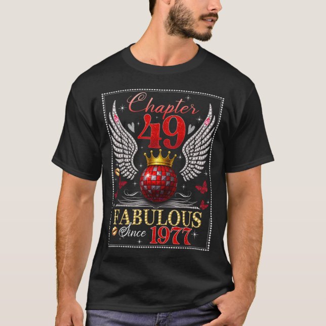 Camiseta Chapter 49 Fabulous Est. 1977 Disco Ball 49th Birt (Frente)