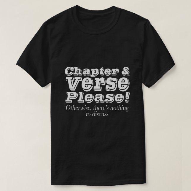 Camiseta Chapter and Verse Please Christian  (Frente do Design)