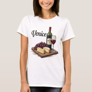 Camiseta Charcuterie & Merlot Euro Venice Style Tee