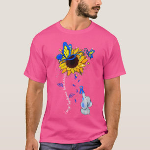 Camiseta Charge Syndrome Awareness Sunflower Elephant Men W