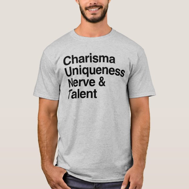 Camiseta Charisma Uniquity Nerve Talent (Frente)