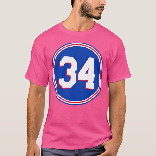Camiseta Charles Barkley Número 34 Jersey Philadelphia 76Er (Frente)