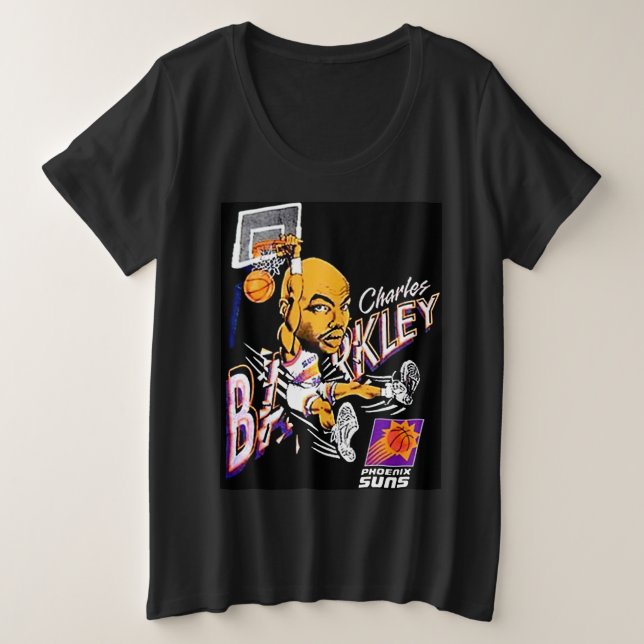 Camiseta Charles Barkley Retro Basball Cartoon Vestido (Frente do Design)