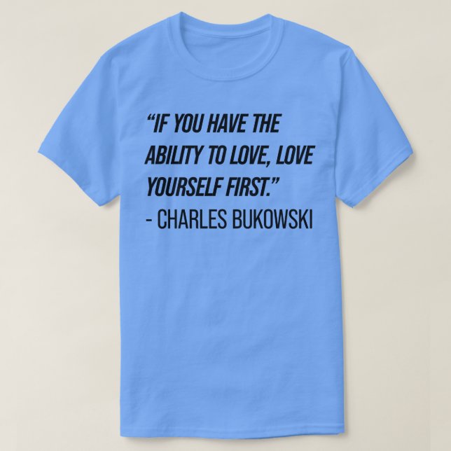 Camiseta Charles Bukowski Cotação 8 (Frente do Design)