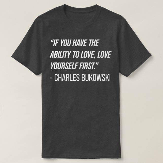 Camiseta Charles Bukowski Cotação 9 (Frente do Design)