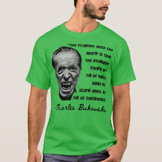 Camiseta Charles Bukowski Retrato e Cotação 2