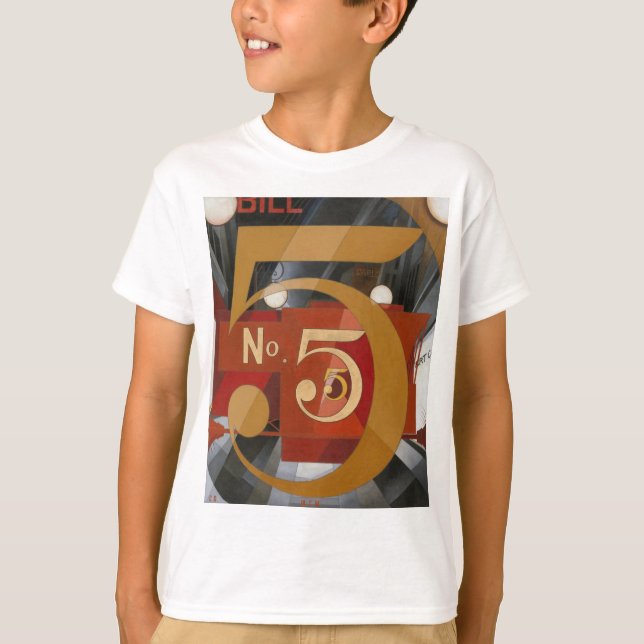 Camiseta Charles Demuth - Vi A Figura 5 Em Dourado (Frente)