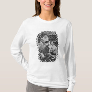 Camiseta Charles Dickens com as duas de suas filhas