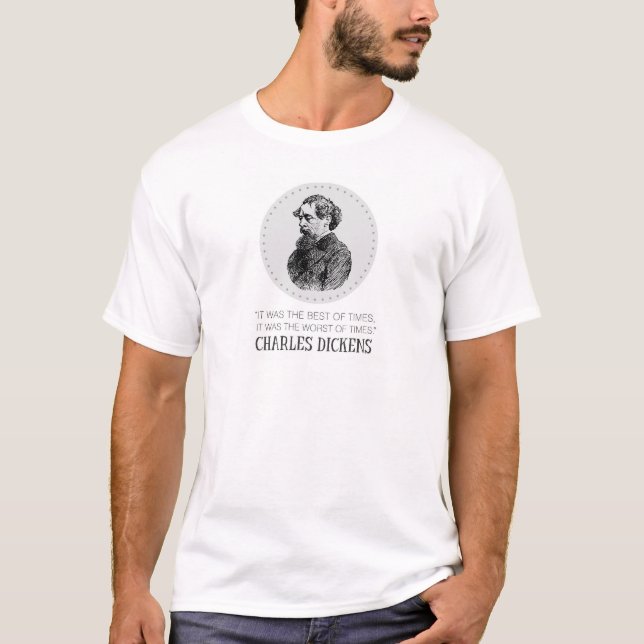 Camiseta Charles Dickens Portrait e Cote (Frente)