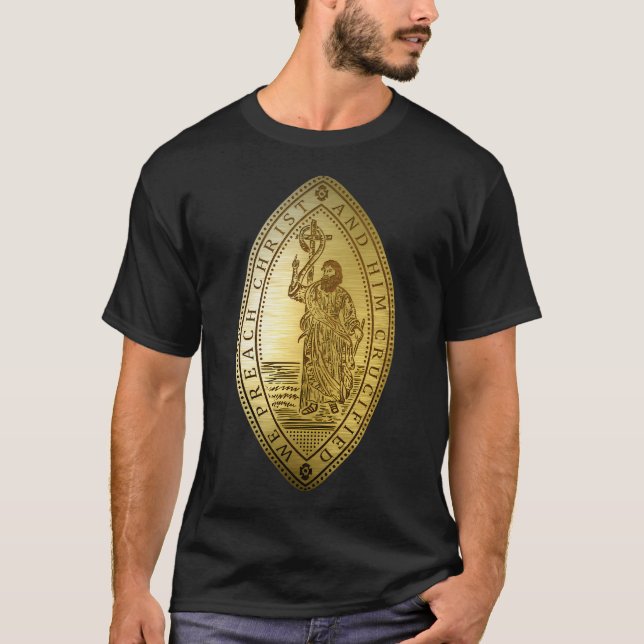 Camiseta Charles H. Spurgeon Motto Nós Pregamos Cristo E (Frente)