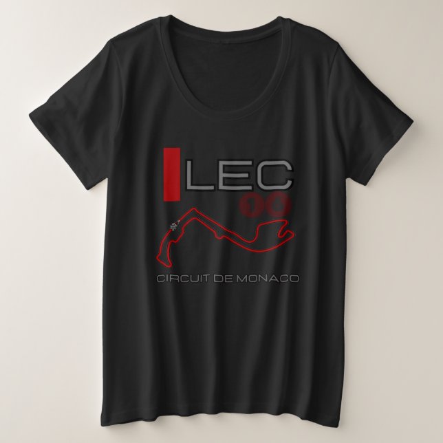 Camiseta Charles Leclerc, Fórmula 1, Grande Prêmio de Mônac (Frente do Design)