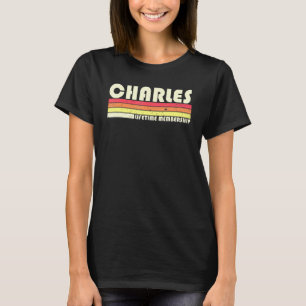 Camiseta Charles Surname Retro Vintage 80s 90s Aniversário