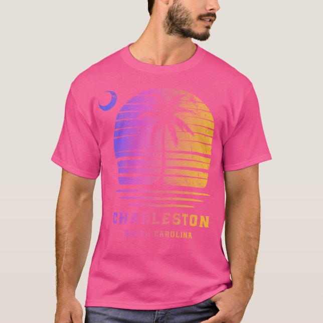 Camiseta Charleston Palmetto Tree South Carolina Vacinações (Frente)