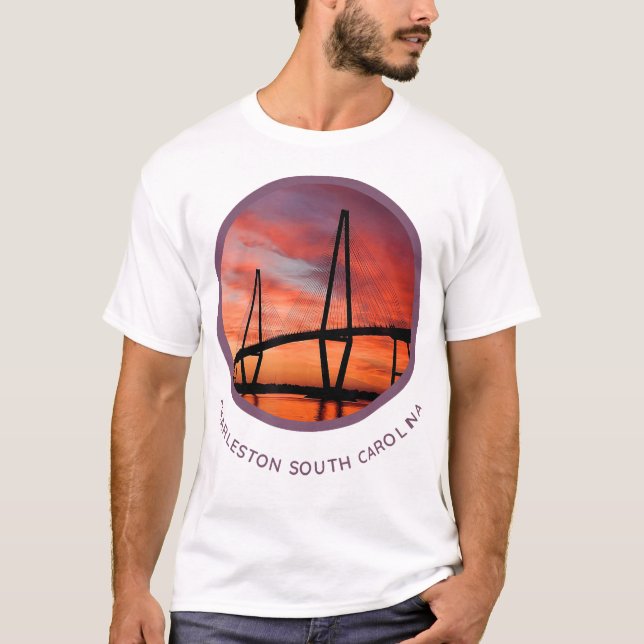 Camiseta Charleston South Carolina Tshirt Ravenel Bridge Pr (Frente)