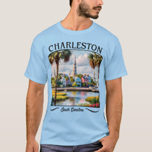 Camiseta Charleston South Carolina Watercolor