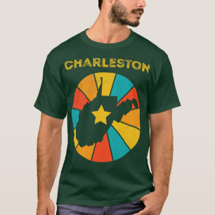 Camiseta Charleston West Virginia Vintage afligida Souven