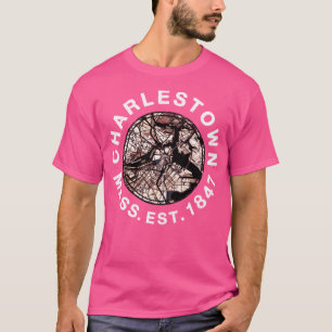 Camiseta Charlestown Boston Massachusetts Map Retro
