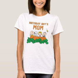 Camiseta Charlie Brown e Gang Pumpkin Aniversário Mãe