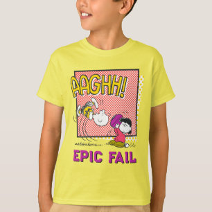 Camiseta Charlie Brown e Lucy Football Comic Graphic