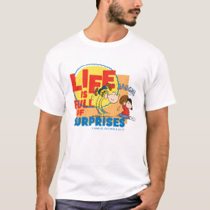 Camiseta Charlie Brown & Lucy - A vida é Cheio de Surpresas