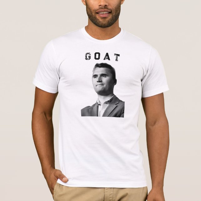 Camiseta Charlie Kirk era o GOAT (Frente)
