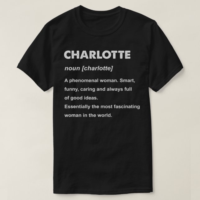 Camiseta Charlotte Name (Frente do Design)