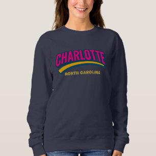 Camiseta Charlotte North Carolina Bold City Design - Retro