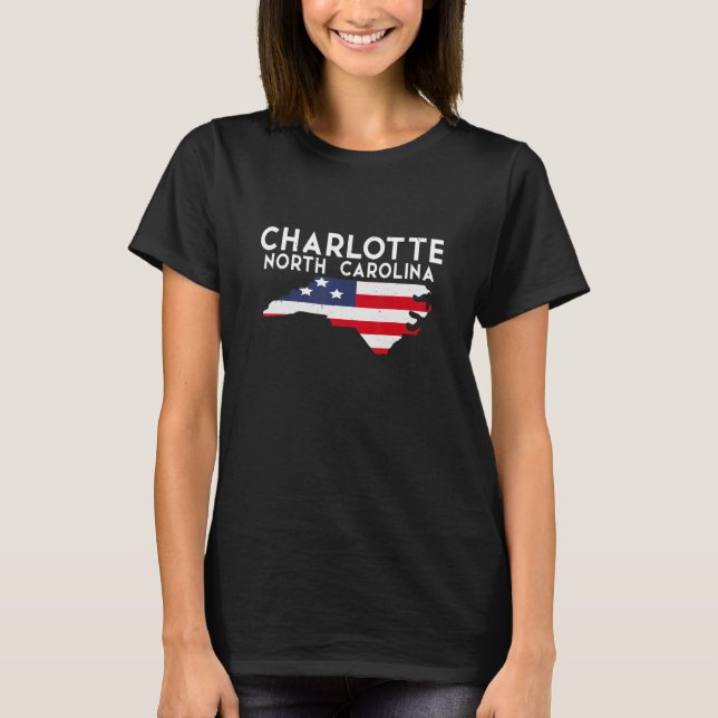 Camiseta Charlotte North Carolina EUA State America Viagem (Frente)