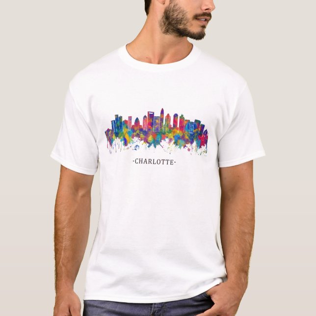 Camiseta Charlotte North Carolina Skyline (Frente)