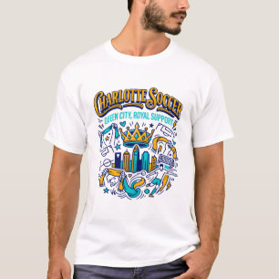 Camiseta Charlotte Rainha do Futebol Cidade Apoio Real