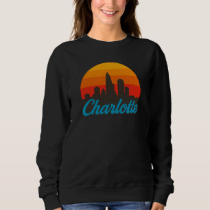 Camiseta Charlotte Skyline Retro Sunset - Rainha City Vinta