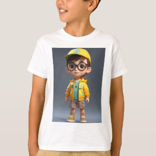 Camiseta "Charme Adorável: Garoto Vestido Tee"