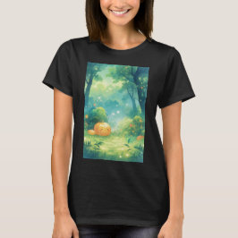 Camiseta Charme da Floresta de Abóbora