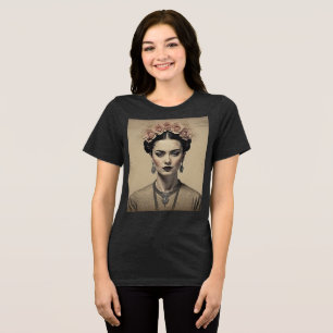 Camiseta Charme de Frida Kahlo: Exposição Dupla Vintage