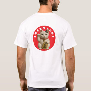 Camiseta Charme de Gatos Sortudos Japonês