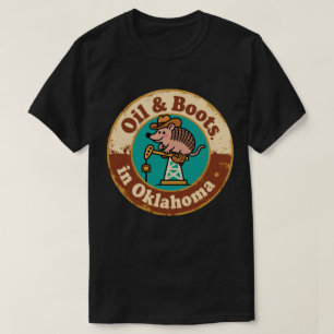 Camiseta Charme Ocidental Excêntrico_ Tatu de Cowboy de Okl