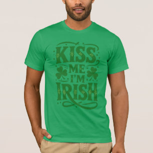 Camiseta Charme Vintage Beije-Me Eu Sou Irlandês