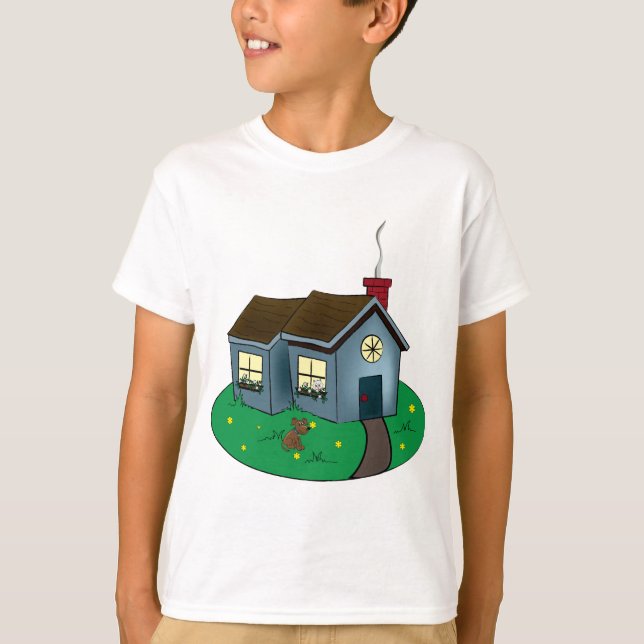 Camiseta Charming Cottage Style House with Garden (Frente)