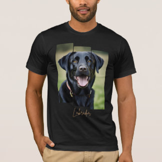 Camiseta Charming Labrador Retriever Portrait - Triptych Ar