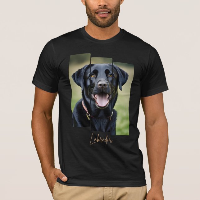 Camiseta Charming Labrador Retriever Portrait - Triptych Ar (Frente)