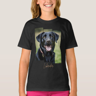 Camiseta Charming Labrador Retriever Portrait - Triptych Ar