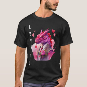 Camiseta Charming Love é Com Coração Animal Dia dos Namorad