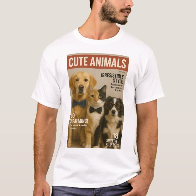 Camiseta Charming Pet Trio - Animais Na moda com Personali (Frente)