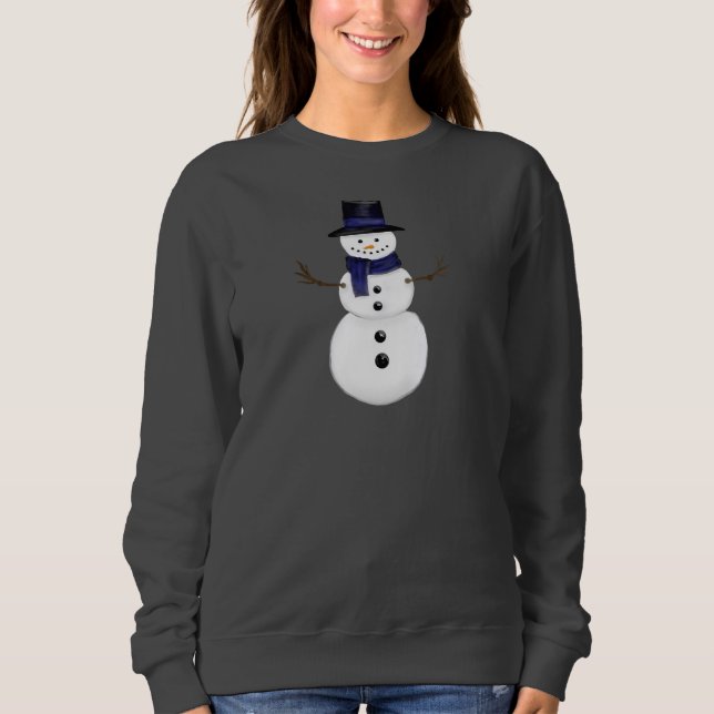 Camiseta Charming Snowman Women's Dark Grey (Frente)