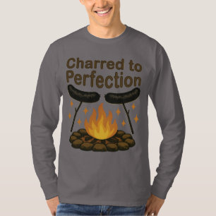 Camiseta Charred to Perfecny Campfire Hot Dog