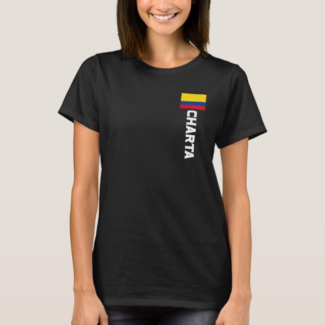 Camiseta Charta Colombia For Colombian Men Women Kids (Frente)