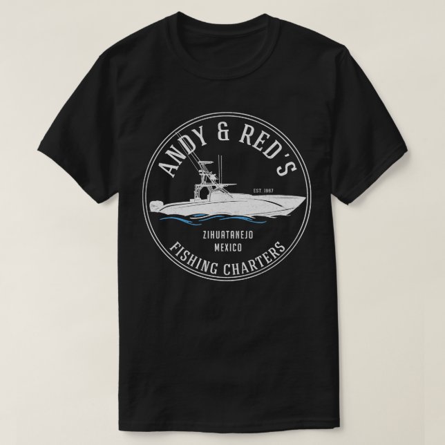 Camiseta Charters de Pesca Andy Reds (Frente do Design)