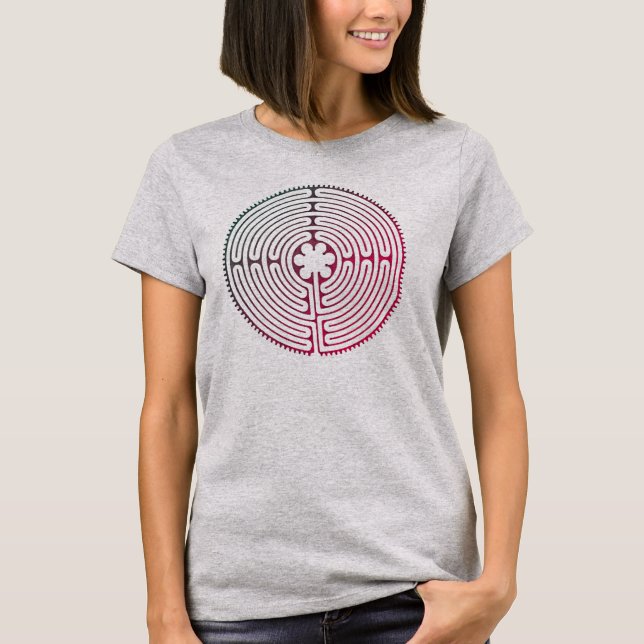 Camiseta Chartres Labyrinth estilo antigo + suas ideias (Frente)