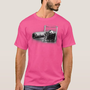 Camiseta Charuto E Bourbon Ótimo Para Amantes De Sala De Ch
